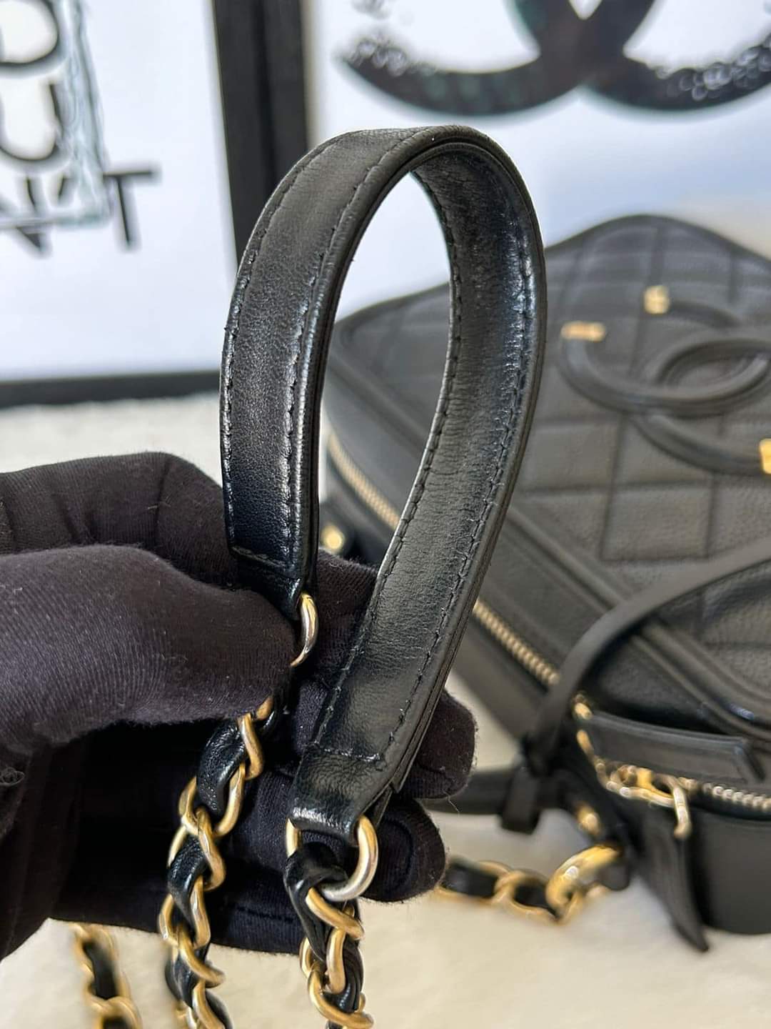 Chanel Filigree Vertical Vanity Bag