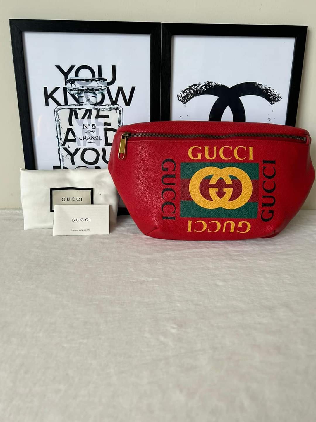 Gucci red 2025 bum bag