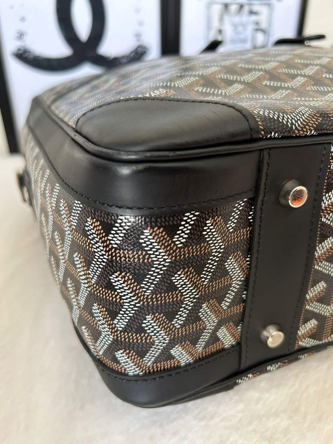 Goyard Black Goyardine Canvas and Leather Ambassade PM Briefcase Goyard