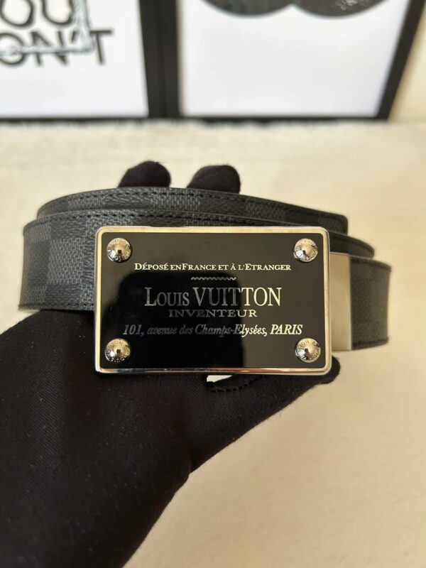 Louis Vuitton Ebene Inventeur Reversible Belt 38 – The Closet