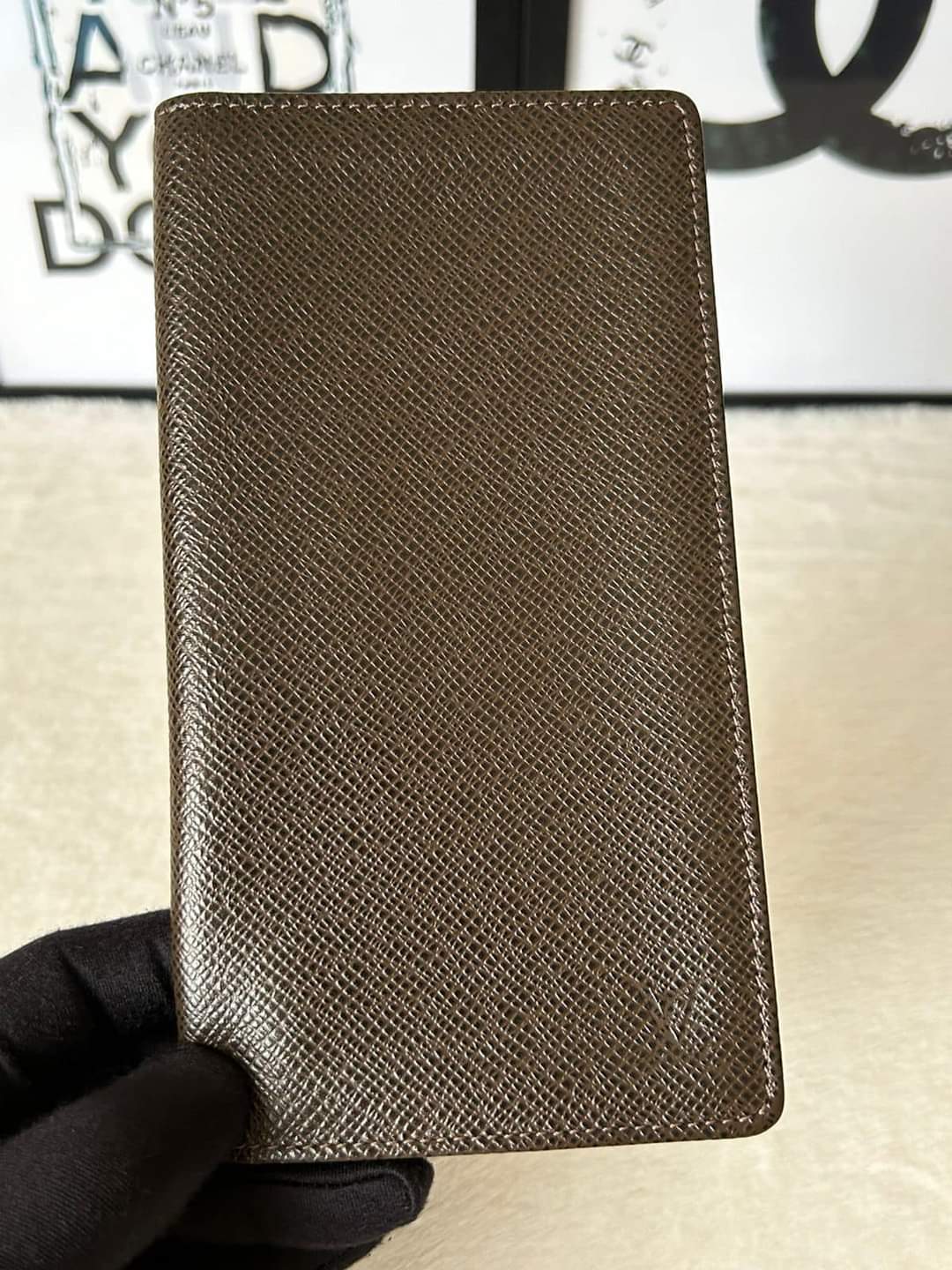 louis vuitton long wallet taiga leather BRAZZA WALLET
