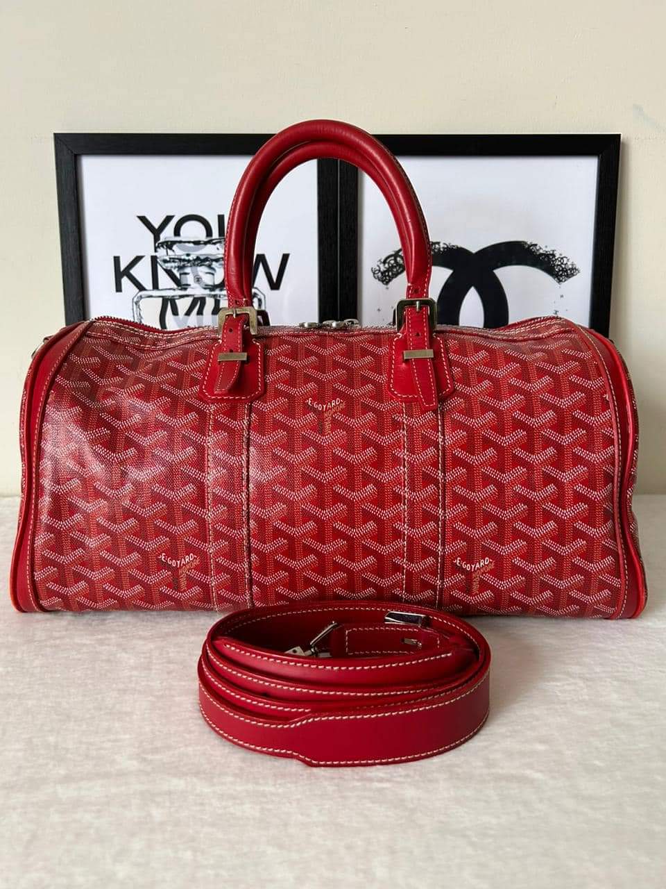 Goyard Croisire 45cm Red Travel Bag 36% off retail