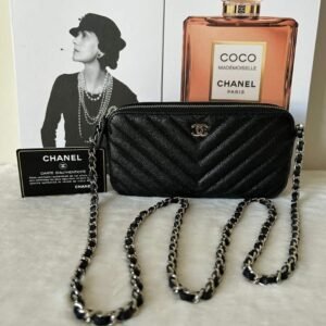 ▪️Double Zipped Chevron Wallet on Chain▪️