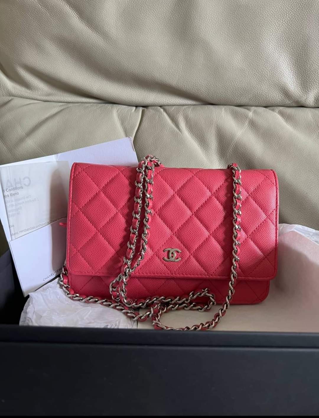 Chanel woc caviar leather hot sale